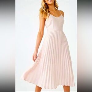 RACHEL Rachel Roy Pink Pleated Midi Dress